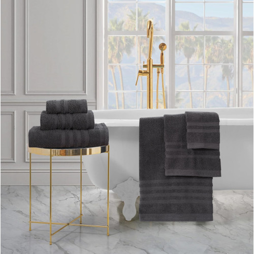 Πετσέτες Μπάνιου (Σετ 3τμχ) 100% Βαμβάκι Blanca Anthracite 500gsm
