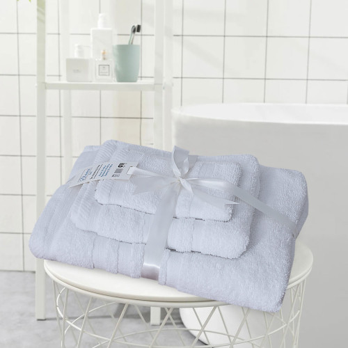 Πετσέτες Μπάνιου (Σετ 3τμχ) 100% Βαμβάκι Blanca White 500gsm