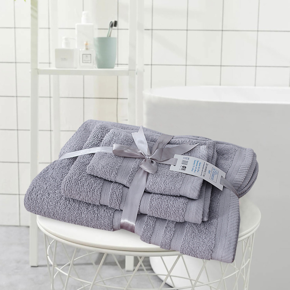 Πετσέτες Μπάνιου (Σετ 3τμχ) 100% Βαμβάκι Blanca Grey 500gsm Πετσέτες Μπάνιου (Σετ 3τμχ) 100% Βαμβάκι Blanca Grey 500gsm