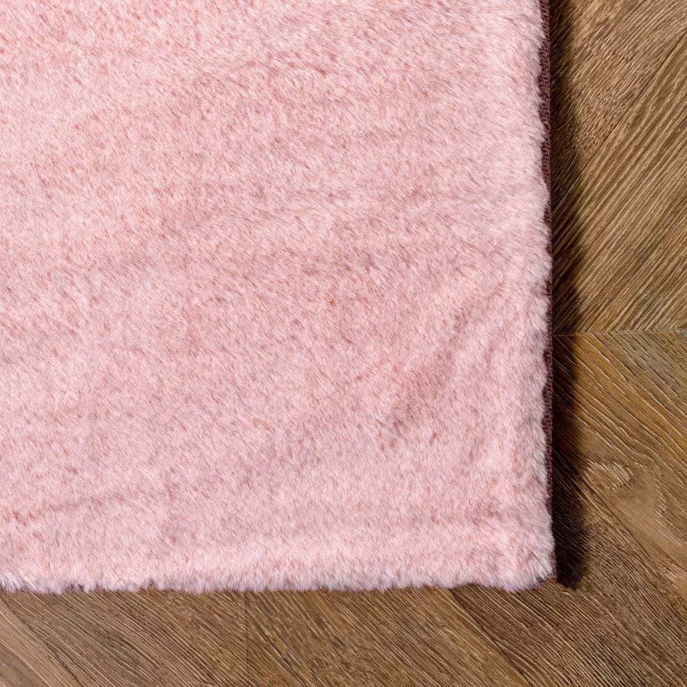 Γούνινο Χαλί Rabbit Μονόχρωμο Ροζ RBTPN - 130X200CM
