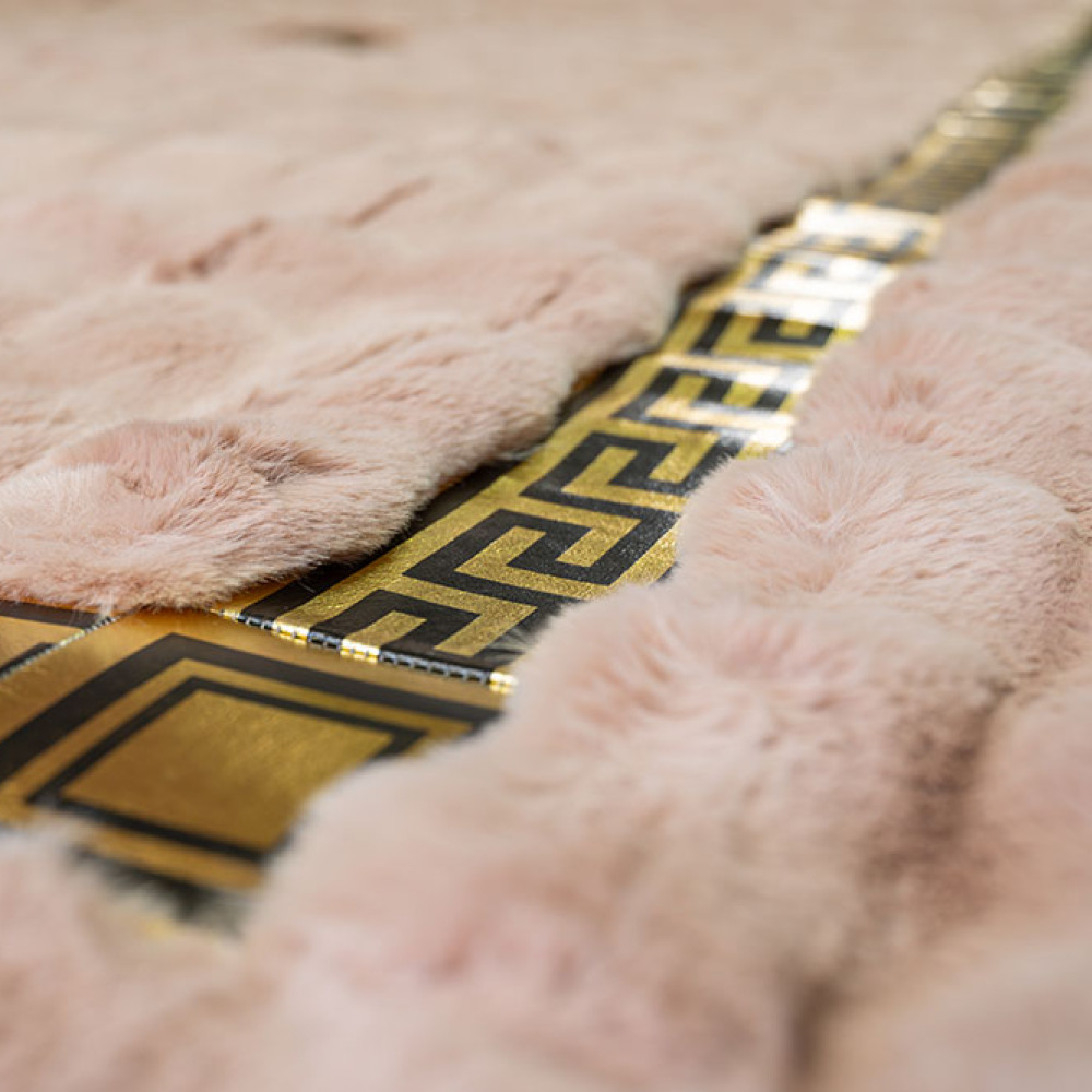Γούνινο Χαλί Solid Μονόχρωμο VERSACE ΡΟΖ  VRC-PINK 180X280CM