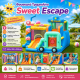 Φουσκωτό Τραμπολίνο Sweet Escape με Διπλή Τσουλήθρα, Χώρο Αναπήδησης & Διαδραστικό Παιχνίδι Στόχου 345×333×225 cm Φουσκωτό Τραμπολίνο Sweet Escape με Διπλή Τσουλήθρα, Χώρο Αναπήδησης & Διαδραστικό Παιχνίδι Στόχου 345×333×225 cm