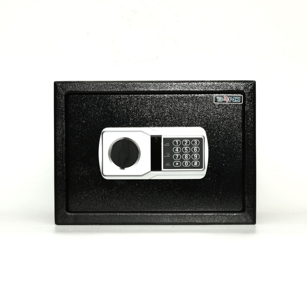 Ηλεκτρονικό Χρηματοκιβώτιο Ασφαλείας με Κωδικό & Κλειδί 31x20x20cm Μαύρο 20E