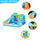 Φουσκωτό Τραμπολίνο Jump & Slide με Τσουλήθρα, Μπασκέτα, Αναρρίχηση & Τέρμα Στόχου 360×340×218 cm