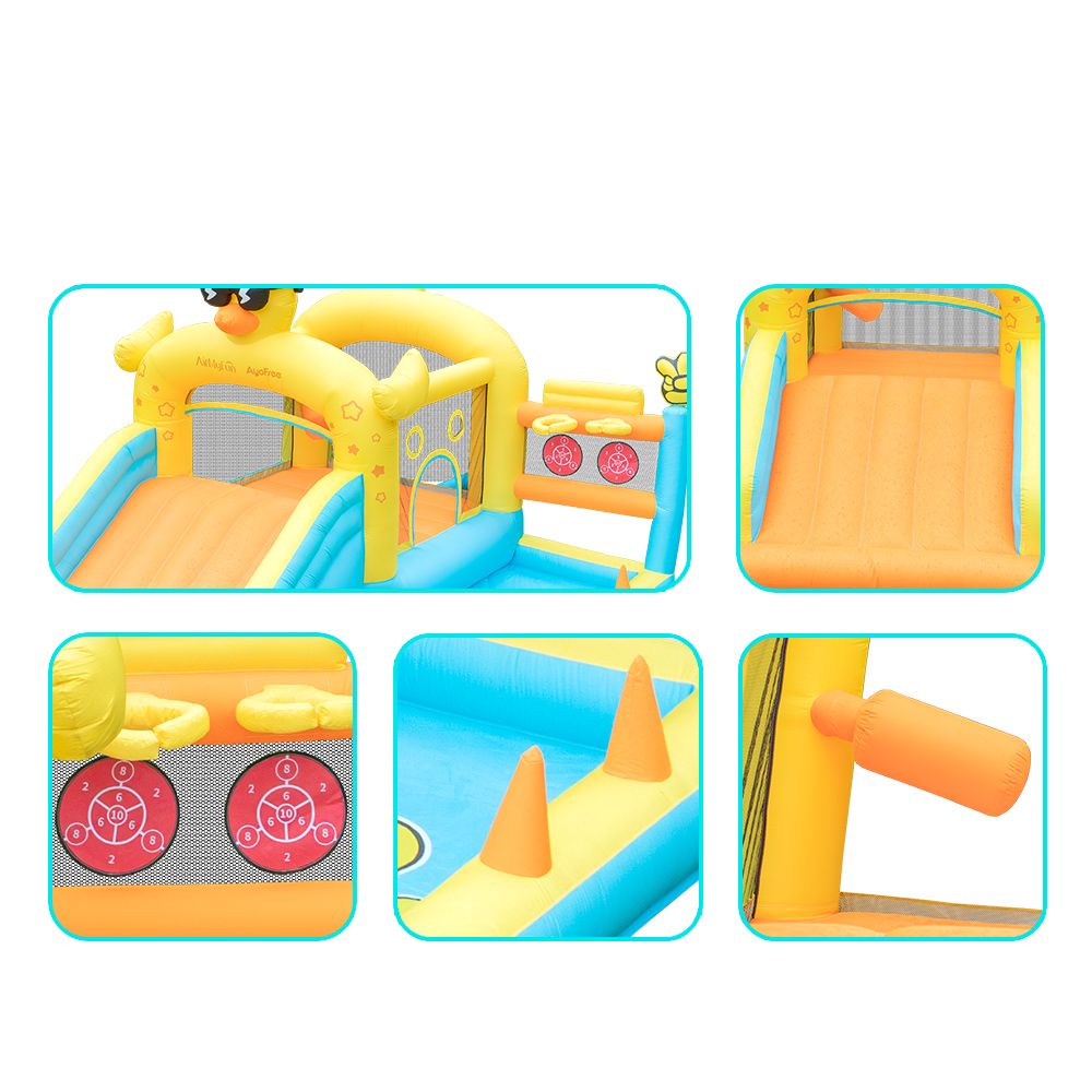 Φουσκωτό Τραμπολίνο Splash & Slide με Νεροπίστολα, Τσουλήθρα & Αναρρίχηση 450×375×215 cm Φουσκωτό Τραμπολίνο Splash & Slide με Νεροπίστολα, Τσουλήθρα & Αναρρίχηση 450×375×215 cm