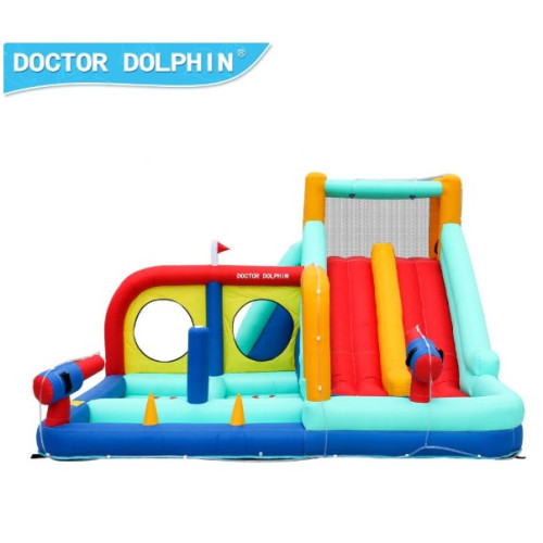 Φουσκωτό Τραμπολίνο Splash & Slide με Νεροπίστολα, Τσουλήθρα & Αναρρίχηση 450×375×215 cm