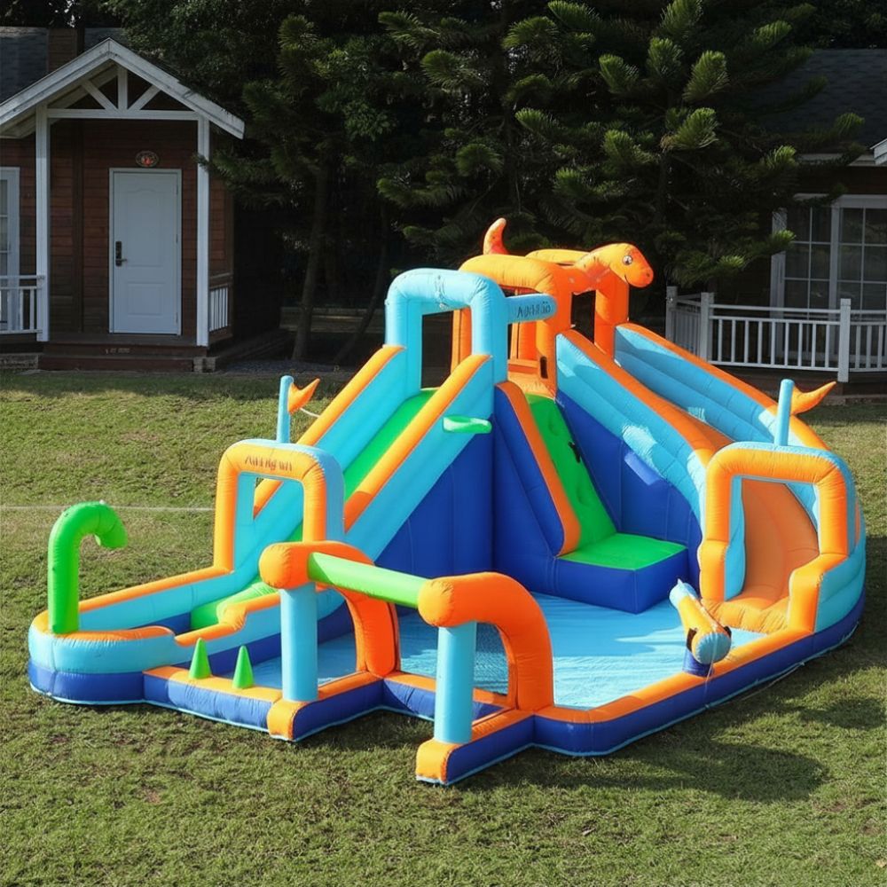 Φουσκωτό Τραμπολίνο Jump Arena με Τσουλήθρα, Μπαλοπισίνα & Αναρρίχηση 370×280×185 cm