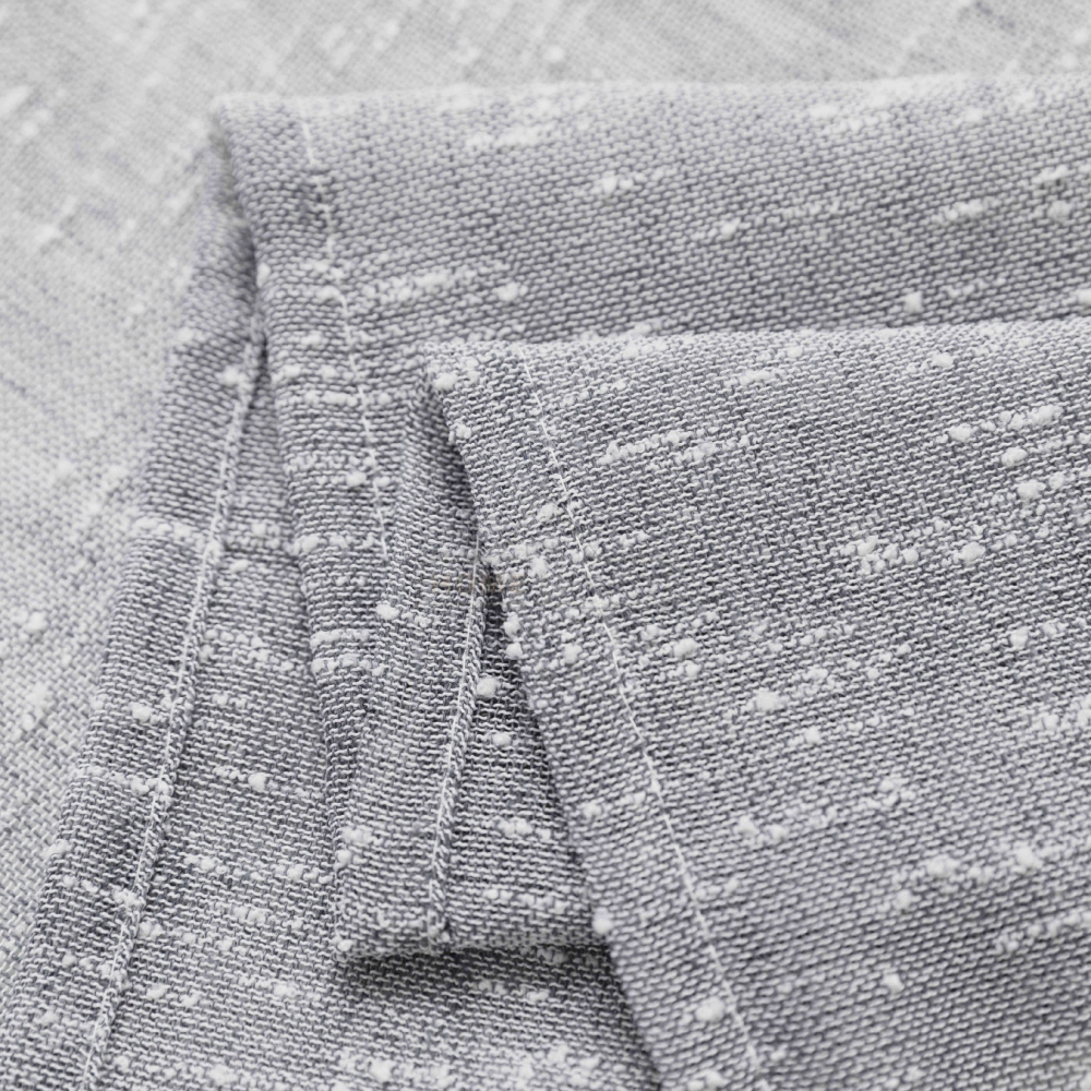 Κουρτίνα Ημιδιάφανη Λινή Γκρι Με Κρίκο 270x290cm A6023-11