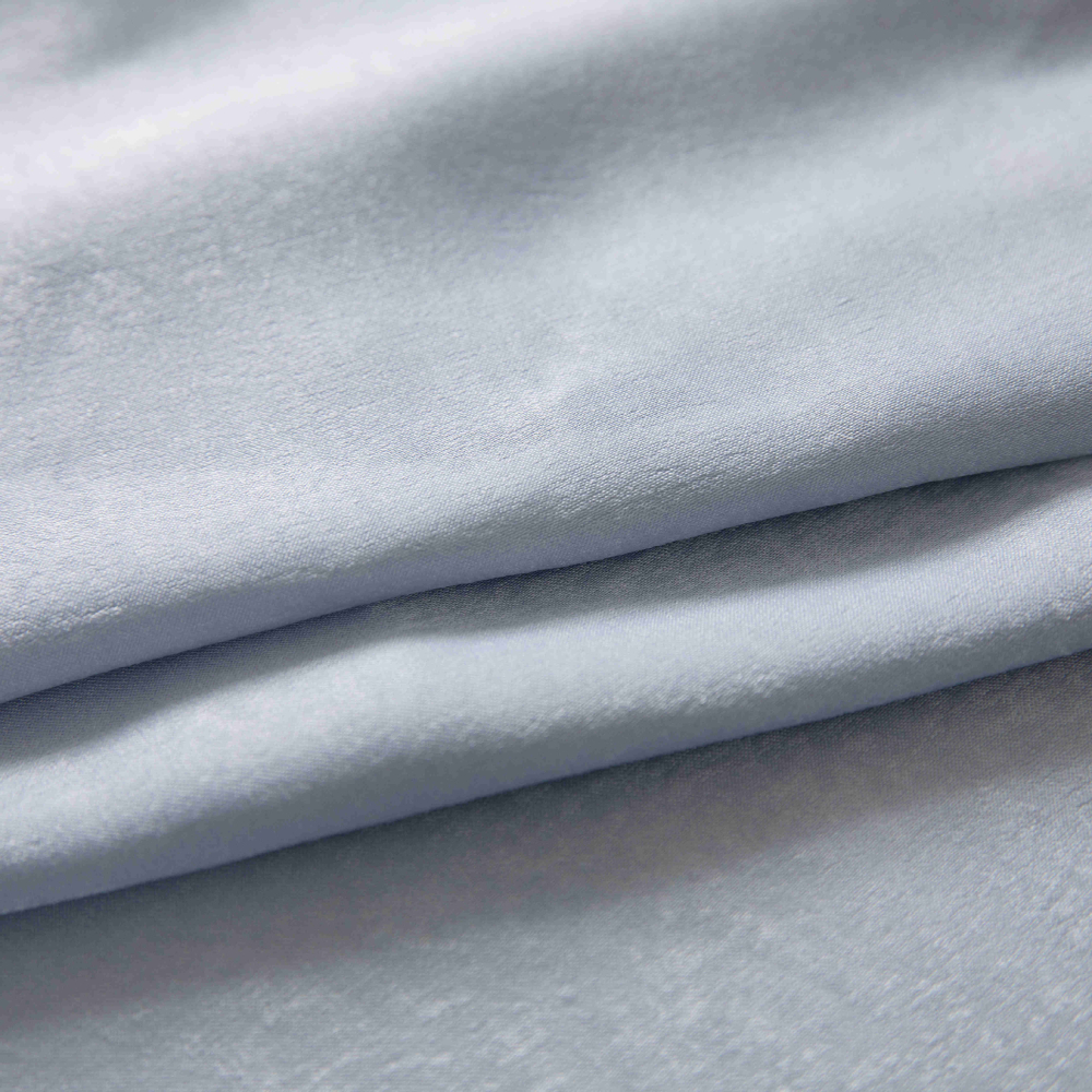 Velour Satin Κουρτίνα Ανοιχτό Μπλε 80% Σκίασης Με Κρίκο Υ270xΦ280cm A6341-15