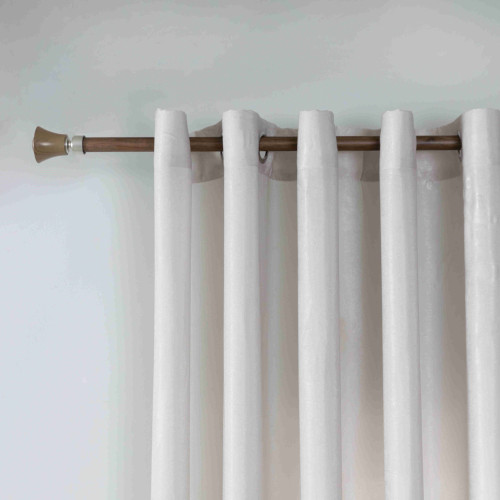 Velour Satin Κουρτίνα Γκρεζ 80% Σκίασης Με Κρίκο Υ270xΦ280cm A6341-20