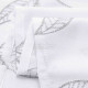 Κουρτίνα Leaves Λευκή με Γκρι Κέντημα Με Τρέσα 270x270cm 6020-3