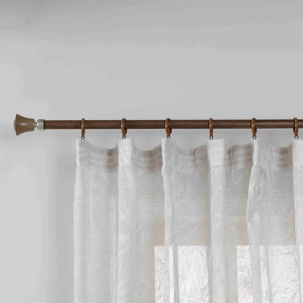 Κουρτίνα Λινή Με Λουλούδια Ημιδιάφανη Μπεζ Γκρι Με Τρέσα Υ300xΦ270cm 6041-14 Κουρτίνα Λινή Με Λουλούδια Ημιδιάφανη Μπεζ Γκρι Με Τρέσα Υ300xΦ270cm 6041-14