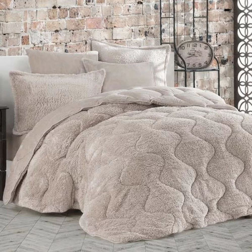 Υπέρδιπλο Σετ Κουβερτοπάπλωμα Softwell ΔΩΡΟ 2 Μαξιλαροθήκες Καπουτσίνο 220X240 SFQ831-CAP