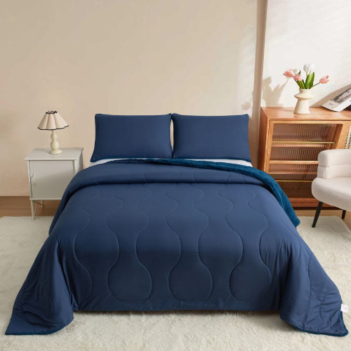 Μονό Σετ Κουβερτοπάπλωμα Softwell ΔΩΡΟ 1 Μαξιλαροθήκη Μπλε 160X220 SFQ831-BLUE-1-S