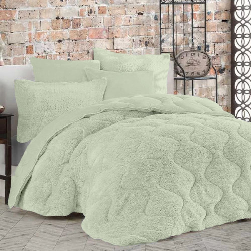 Μονό Σετ Κουβερτοπάπλωμα Softwell ΔΩΡΟ 1 Μαξιλαροθήκη Φιστικί 160X220 SFQ831-GREEN-1-S