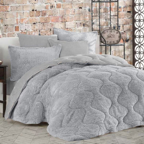 Υπέρδιπλο Σετ Κουβερτοπάπλωμα Softwell ΔΩΡΟ 2 Μαξιλαροθήκες Γκρι 220X240 SFQ831-LGR