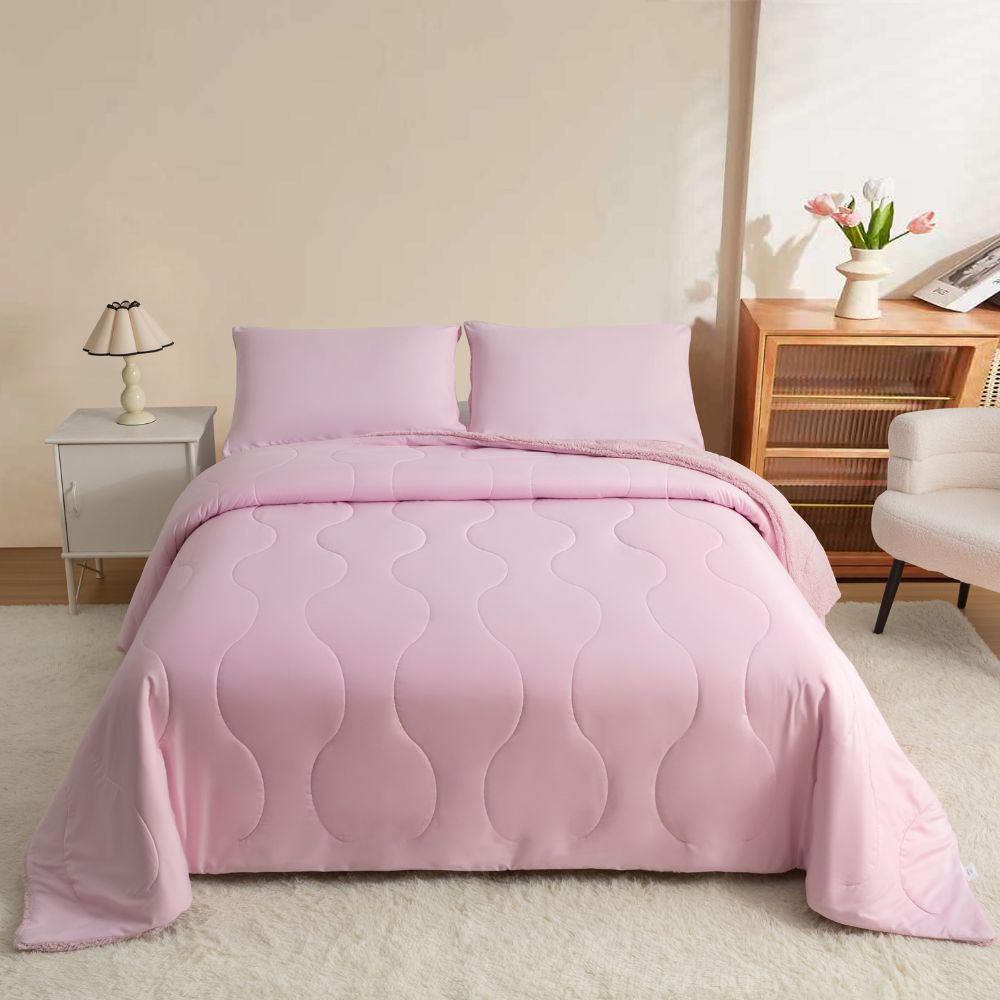 Μονό Σετ Κουβερτοπάπλωμα Softwell ΔΩΡΟ 1 Μαξιλαροθήκη Πούδρα 160X220 SFQ831-PN-S