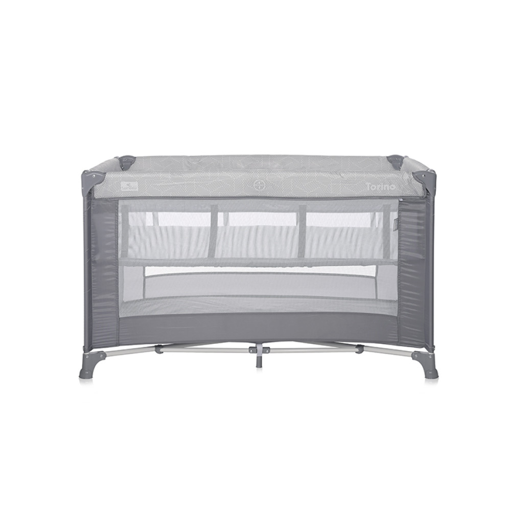 Lorelli Παρκοκρέβατο 2 Επιπέδων Torino Grey Strip Elements 127x68cm 10080462213