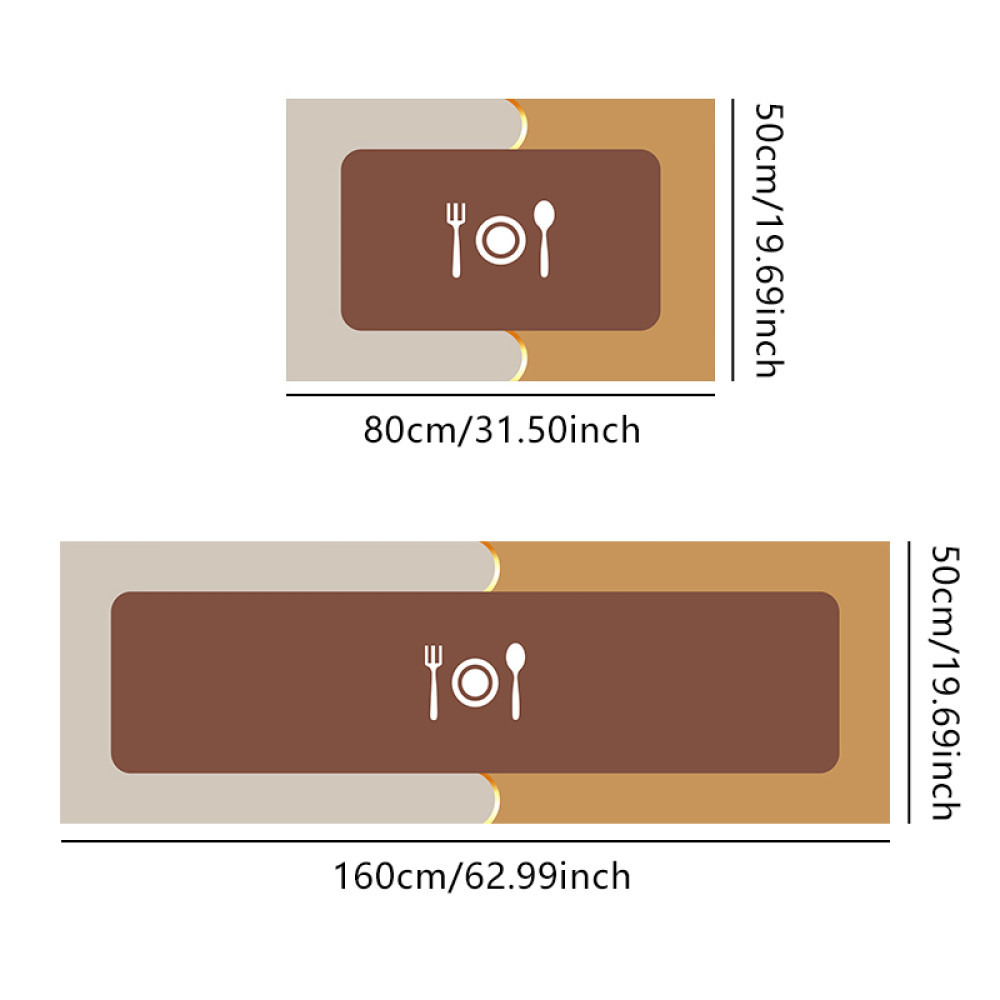 Σετ 2τμχ πατάκια αντιολισθητικά (160x50cm & 80x50cm) PAT-035