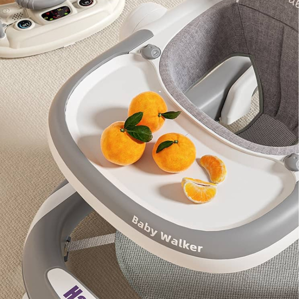 Βρεφική Περπατούρα με χειρολαβή  3 σε 1  Με μουσική και φρένο στις ρόδες για  6+ΜΗΝΩΝ 611-GREY