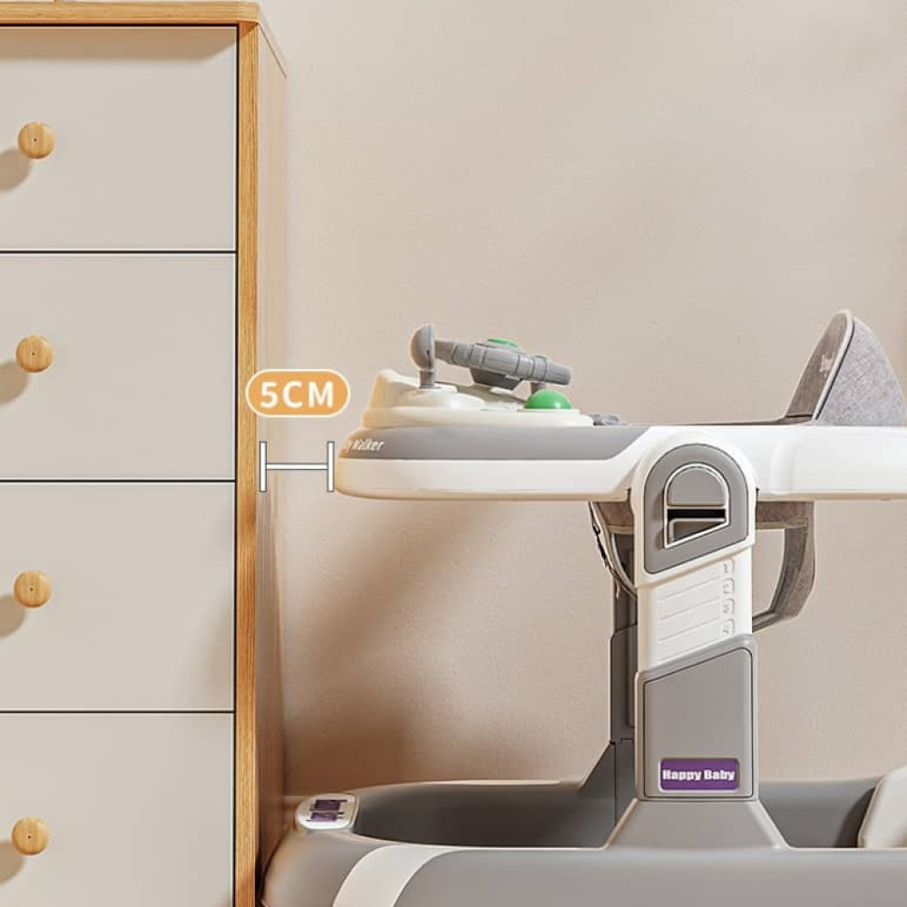 Βρεφική Περπατούρα με χειρολαβή  3 σε 1  Με μουσική και φρένο στις ρόδες για  6+ΜΗΝΩΝ 611-GREY