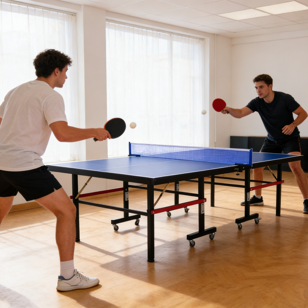 Επαγγελματικό Τραπέζι Ping Pong με Επιφάνεια 18mm Density Board (MDF) και Μεταλλικά Πόδια – 274x152x76cm TABLE-10