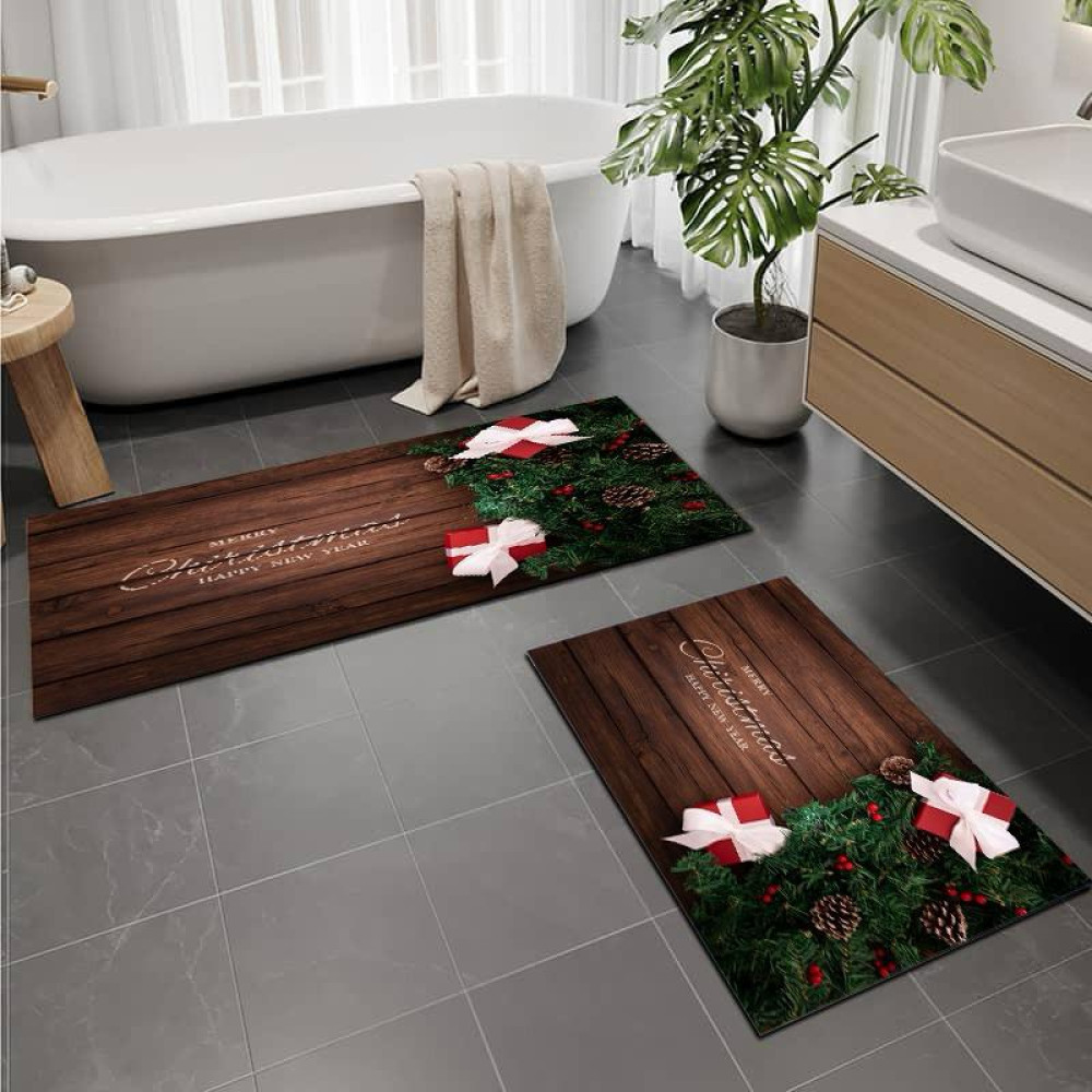 Σετ 2τμχ πατάκια αντιολισθητικά (100x50cm & 40x50cm) NOEL-007
