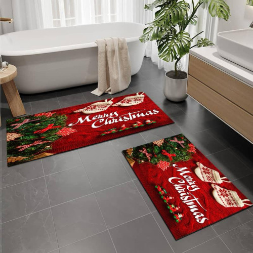 Σετ 2τμχ πατάκια αντιολισθητικά (100x50cm & 40x50cm) NOEL-010