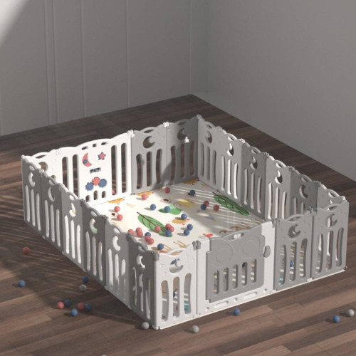 179x216x63 Πλαστικός Παιδότοπος Φράχτης Παιχνιδιού Owl Γκρι MTY07-GR