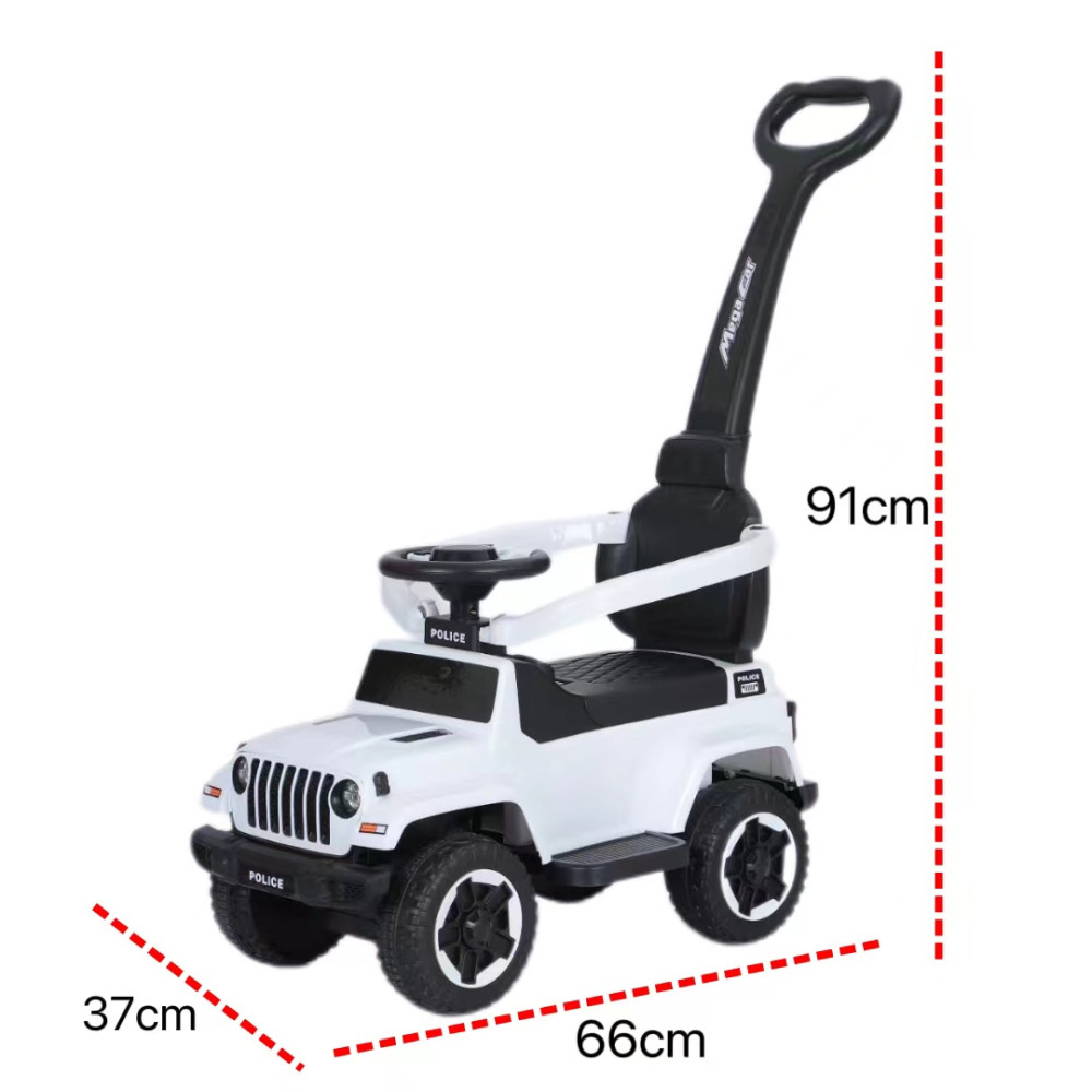 Περπατούρα τύπου JEEP με χειρολαβή, Φώτα και Μουσική Σκίαστρο Μπλε για 12+ Μηνών TC-219-BLUE