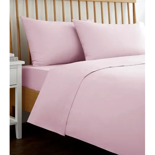 Σετ Σεντόνια Υπέρδιπλα Βαμβακοσατέν 4τμχ 300tc 240x260 Ροζ SMH-216