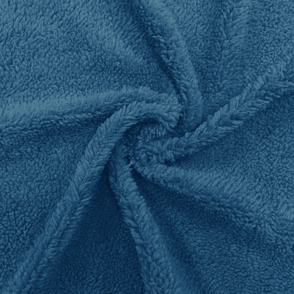 1+1 ΔΩΡΟ Κουβέρτα Υπέρδιπλη Flannel Sherpa 220X240 Μπλέ BL004
