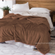 1+1 ΔΩΡΟ Κουβέρτα Υπέρδιπλη Flannel Sherpa 220X240 Καφέ BL009