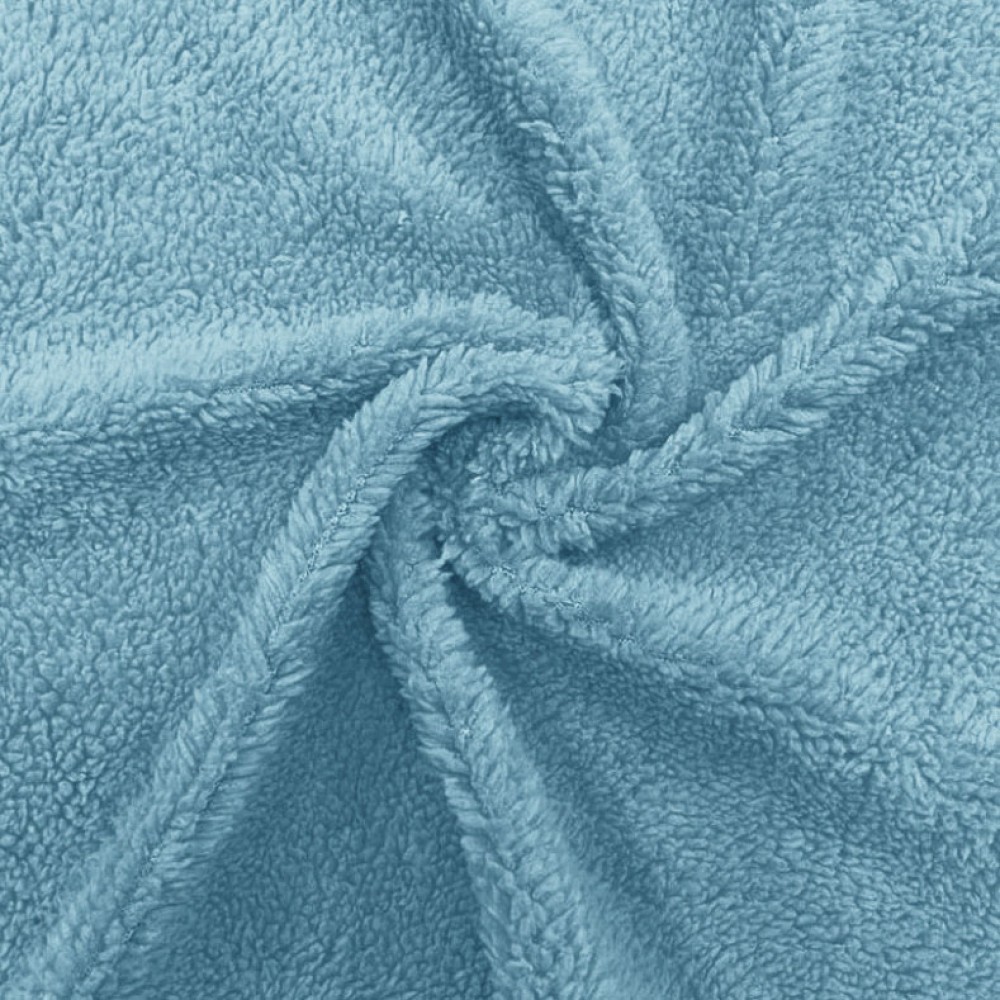 1+1 ΔΩΡΟ Κουβέρτα Υπέρδιπλη Flannel Sherpa 220X240 Σιέλ-Γαλάζιο BL010