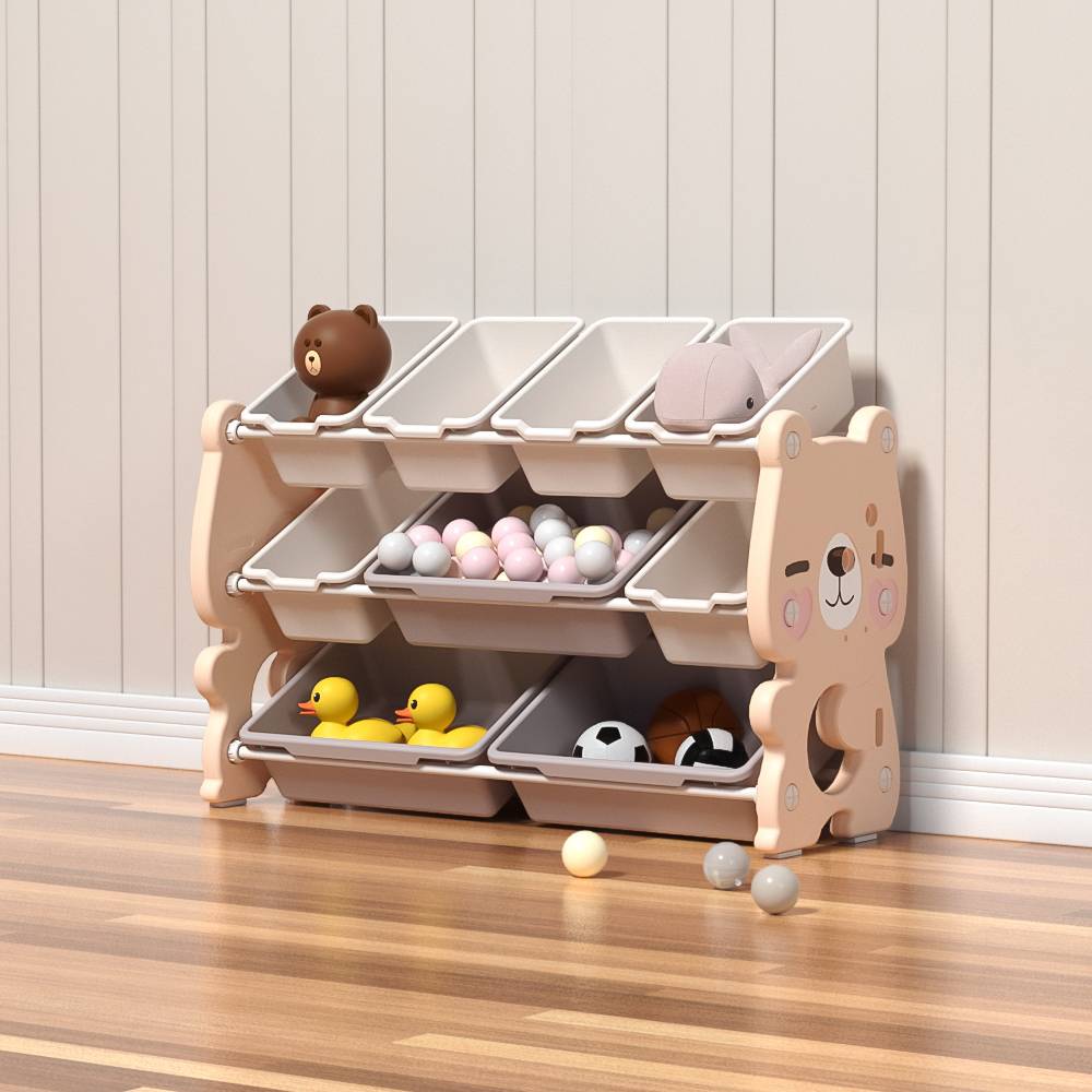 Πλαστική Βιβλιοθήκη Cute Bear 3-tier Ροζ QD005-PN