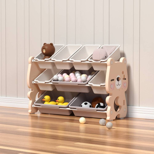 Πλαστική Βιβλιοθήκη Cute Bear 3-tier Ροζ QD005-PN