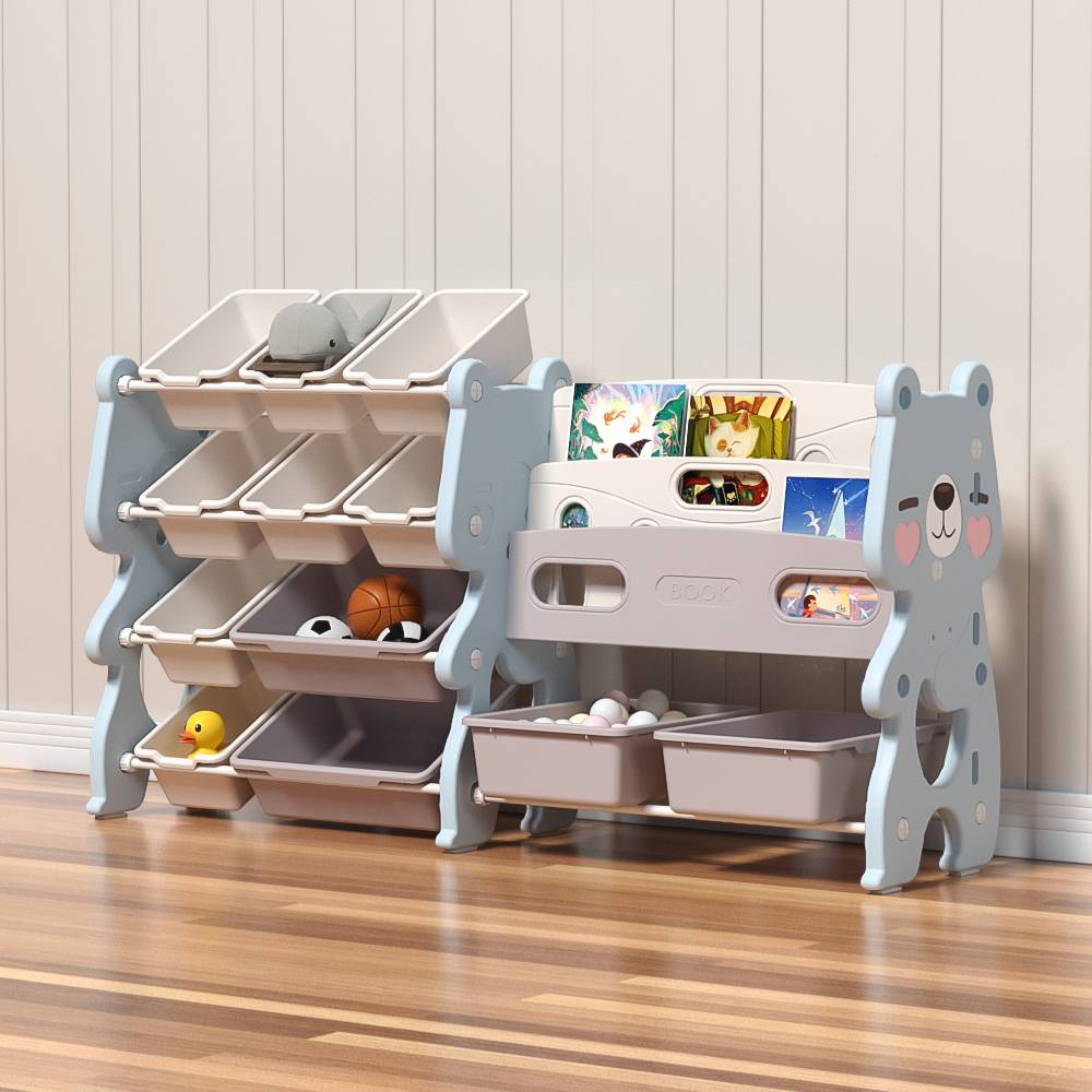 Πλαστική Βιβλιοθήκη Cute Bear Μπλε QD015-BLU Πλαστική Βιβλιοθήκη Cute Bear Μπλε QD015-BLU