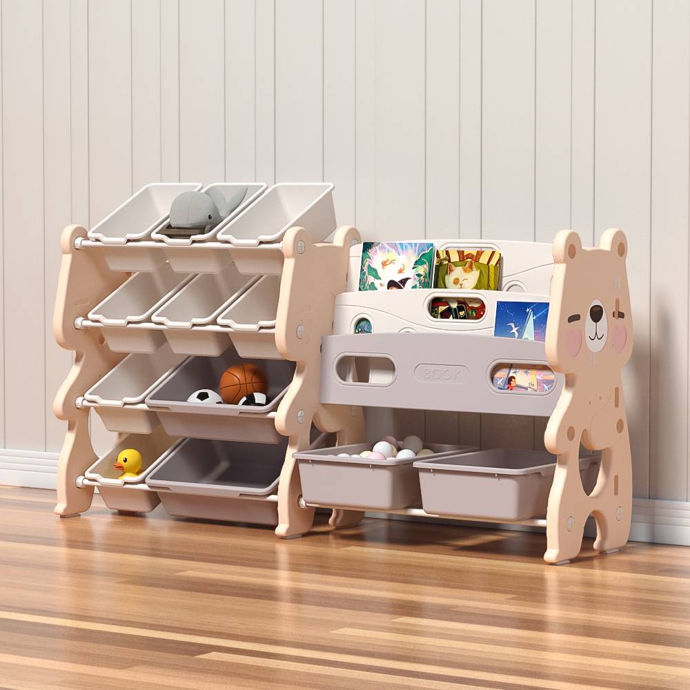 Πλαστική Βιβλιοθήκη Cute Bear Ροζ QD015-PN Πλαστική Βιβλιοθήκη Cute Bear Ροζ QD015-PN