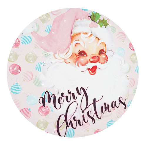 Χριστουγεννιάτικο Χαλί “Άγιος Βασίλης ροζ" Pecete 100x100cm RY09-100