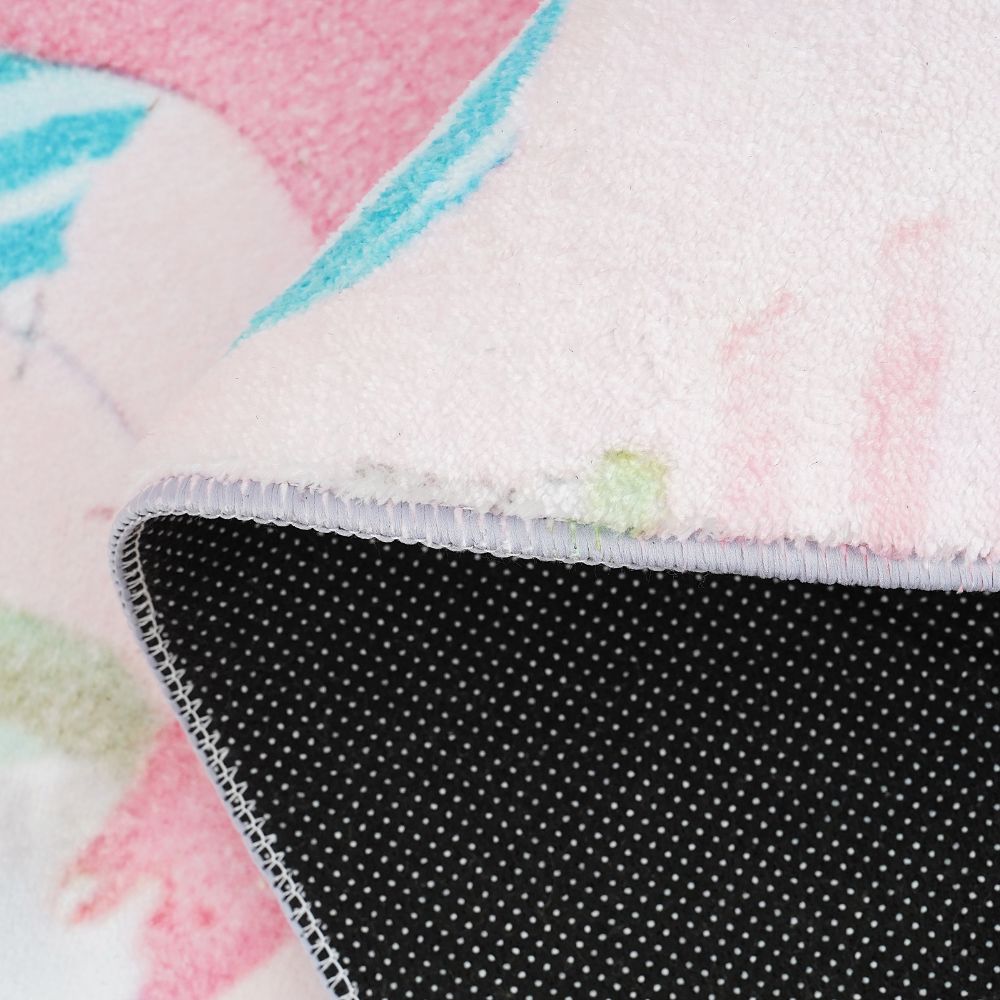 Χριστουγεννιάτικο Χαλί “Άγιος Βασίλης ροζ" Pecete 100x100cm RY09-100