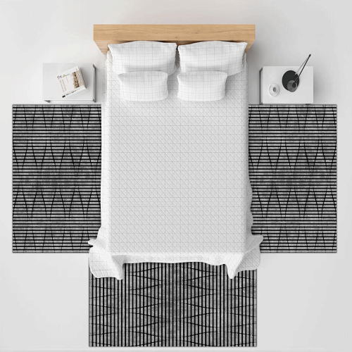 Σετ Κρεβατοκάμαρας 3τμχ (2*80x130 & 1* 80x200) 4 Εποχών με σχέδιο Αντιολισθητικό BS-087-SET