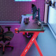 Γραφείο Gaming D2107 – RGB Φωτισμός & Carbon Fiber Design- Κόκκινο 140 × 60 × 74 cm D2107