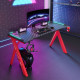 Γραφείο Gaming D2107 – RGB Φωτισμός & Carbon Fiber Design- Κόκκινο 140 × 60 × 74 cm D2107