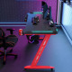 Γραφείο Gaming D2112 – RGB Φωτισμός & Carbon Fiber Επιφάνεια Κόκκινο 120×60×74 cm
