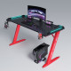 Γραφείο Gaming D2112 – RGB Φωτισμός & Carbon Fiber Επιφάνεια Κόκκινο 120×60×74 cm