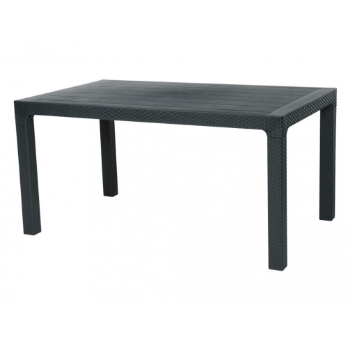 Τραπέζι Italy Πολυπροπυλενίου Ανθρακί 150x90cm