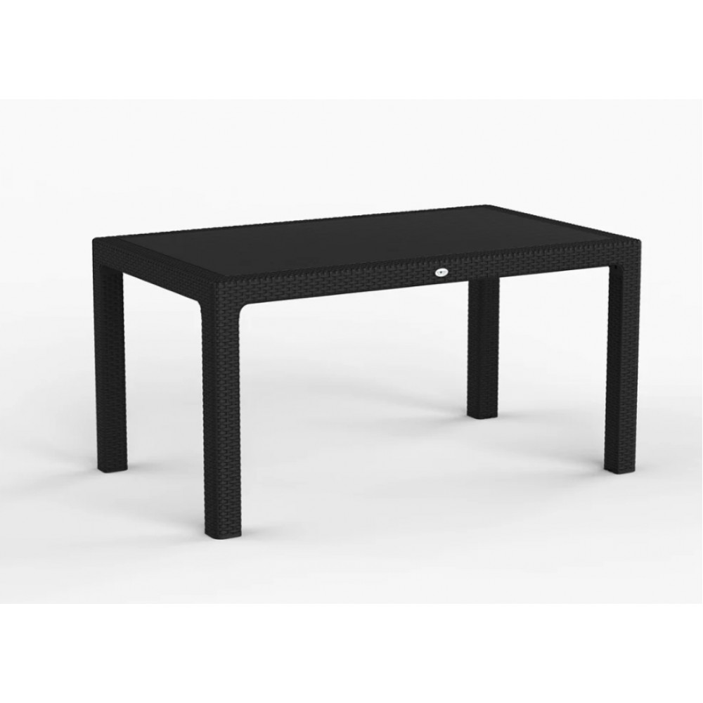 Τραπέζι Italy Πολυπροπυλενίου Μαύρο 150x90cm