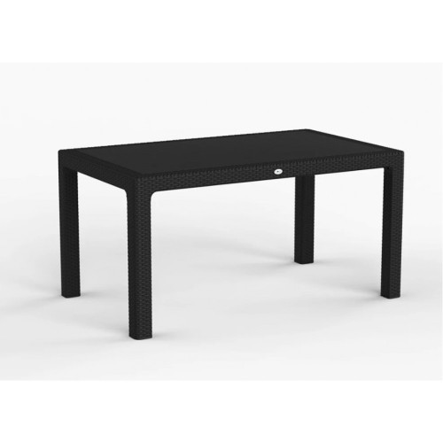Τραπέζι Italy Πολυπροπυλενίου Μαύρο 150x90cm