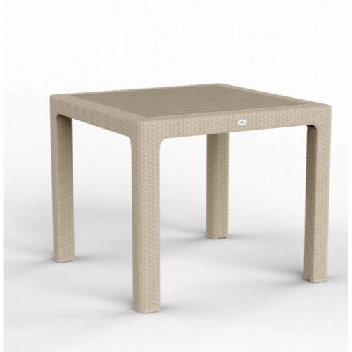Τραπέζι Πολυπροπυλενίου Rattan ITALY Καπουτσίνο 90X90 12256-CAP