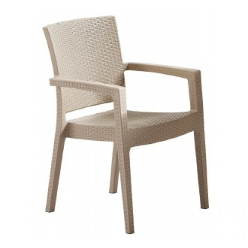 Πολυθρόνα Monaco Πολυπροπυλένιου Rattan  MNC-04 Καπουτσίνο 58x55x87cm